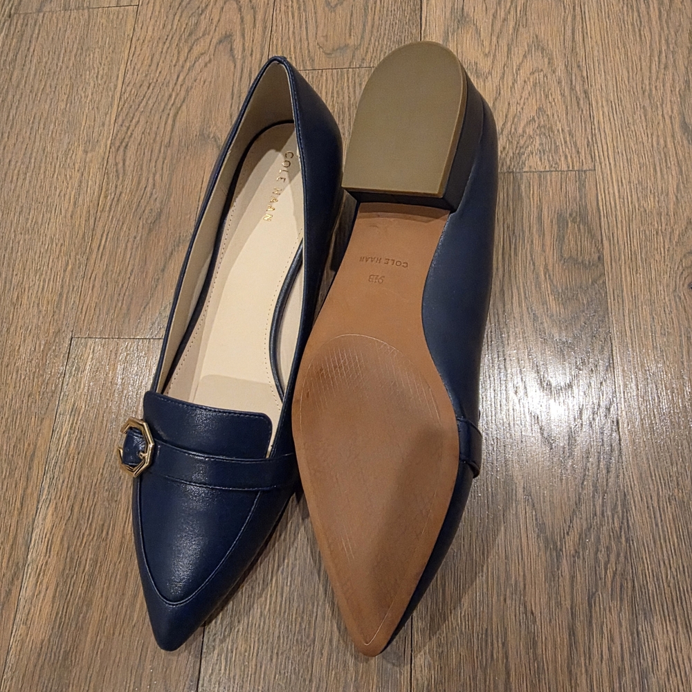 BRAND NEW Cole Haan Women's Blue Loafers - Picture 5 of 8